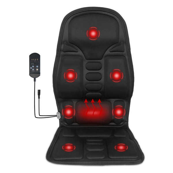 1Pc Back Massager Cushion Electric Massage Car Seat Cushion Chair Pad with Heating Function 8 Vibration Modes